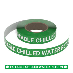 Potable Chilled Water Return - Pipe Marking Roll